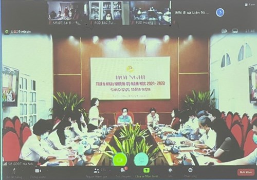 Hội nghị trực tuyến tổng kết năm học 2020-2021 và triển khai nhiệm vụ năm học 2021-2022 cấp học mầm non Thành phố Hà Nội